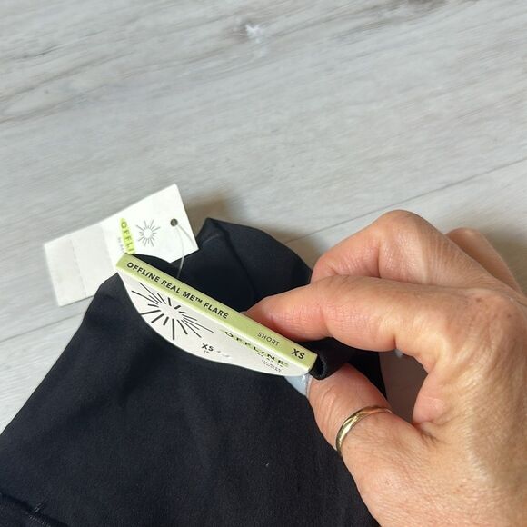 Aerie Offline Real Me HighWaisted Flare Legging Black NWT in packaging - Picture 8 of 8